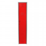 Locker metálico dual grande - 1 puerta rojo